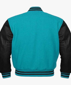 Alternative view of Leather sleeve Varsity jackets in Blue and Black colour