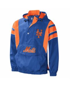 Blue Satin Jacket With Hooded Orange Style 6