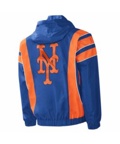 Alternative view of Blue Satin Jacket With Hooded Orange Style