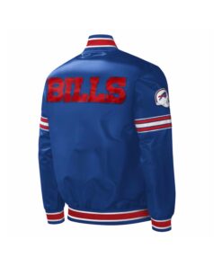 Royal Blue Satin Varsity Jacket 6