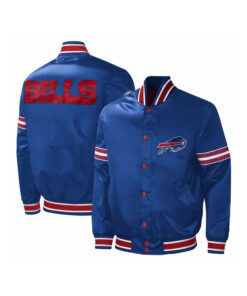 Royal Blue Satin Varsity Jacket