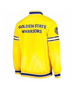 Alternative view of Yellow Satin Varsity Jacket