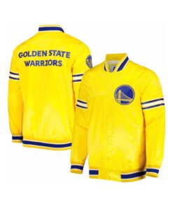 Yellow Satin Varsity Jacket