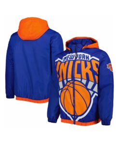 Dark Blue Jacket With Orange Hooded