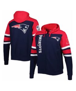 Dark Navy Blue Jacket With Red Hooded