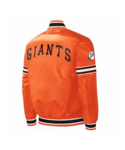Custom Wholesale Orange Varsity Satin Jacket 6