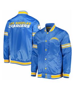Royal Blue Satin Jacket With Front And Back Patches
