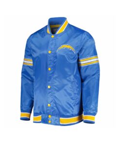 Alternative view of Royal Blue Satin Jacket With Front And Back Patches