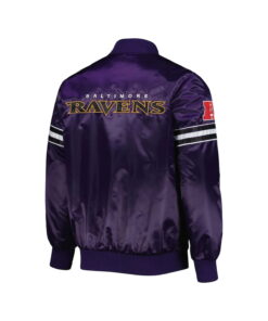 Alternative view of Custom Wholesale Purple Satin Varsity Jacket