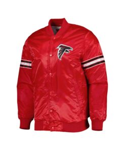 Alternative view of Custom Red Satin Varsity Jacket With Great Falcon Logo