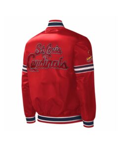 Custom Lightweight Red Varsity Satin Jacket with Chenille patch 6