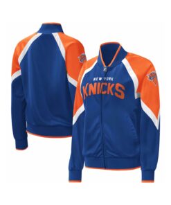 Light Blue Satin Varsity Jacket With High Quality Orange Touch
