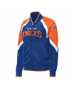 Alternative view of Light Blue Satin Varsity Jacket With High Quality Orange Touch
