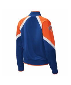 Light Blue Satin Varsity Jacket With High Quality Orange Touch 6