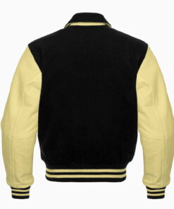 Alternative view of Black and Cream Retro Letterman Jacket