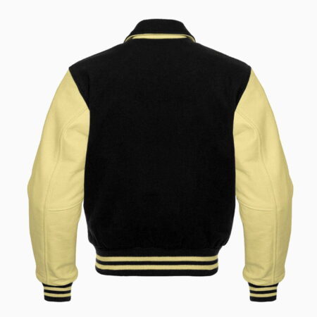 Alternative view of Black and Cream Retro Letterman Jacket