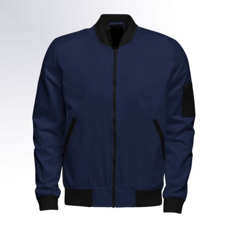 Navy Blue Bomber Jacket