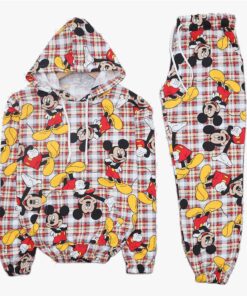 Checked Mickey Mouse sweatsuit Set 932