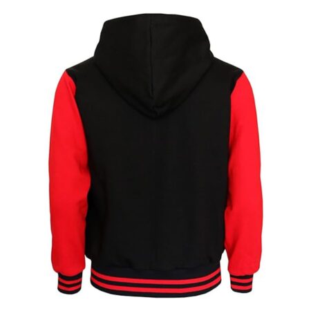 Alternative view of Hoodie Baseball Jacket Varsity Baseball Jacket Cotton Letterman Jacket
