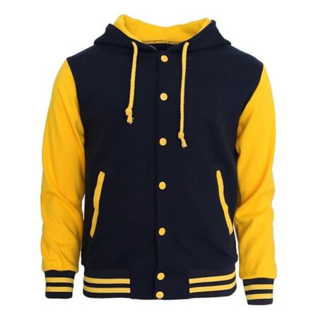 Hoodie Baseball Jacket Varsity Baseball Jacket Cotton Letterman Jacket