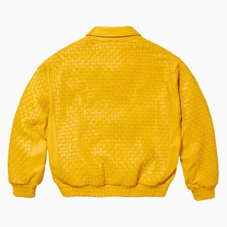 Alternative view of LEATHER VARSITY JACKET YELLOW