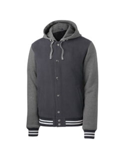 Alternative view of LETTERMAN JACKET W DETACHABLE HOOD