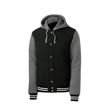 LETTERMAN JACKET W DETACHABLE HOOD