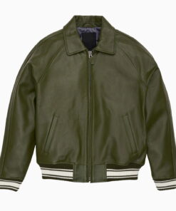Leather Bomber Jacket Color Iconic Military