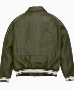 Alternative view of Leather Bomber Jacket Color Iconic Military