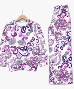 Lila Patterned Loose Suit 922