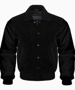 MEN'S BLACK RETRO VARSITY JACKET