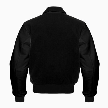 Alternative view of MEN'S BLACK RETRO VARSITY JACKET