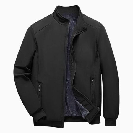 Men Fleece Lined Softshell Coat Sportwear Zipper Windbreaker Flight Bomber Jacket Casual Winter Cotton Military Jacket