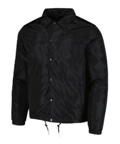 Men's Black Coaches Full-Snap Jacket 5 Men's Black Coaches Full-Snap Jacket 4