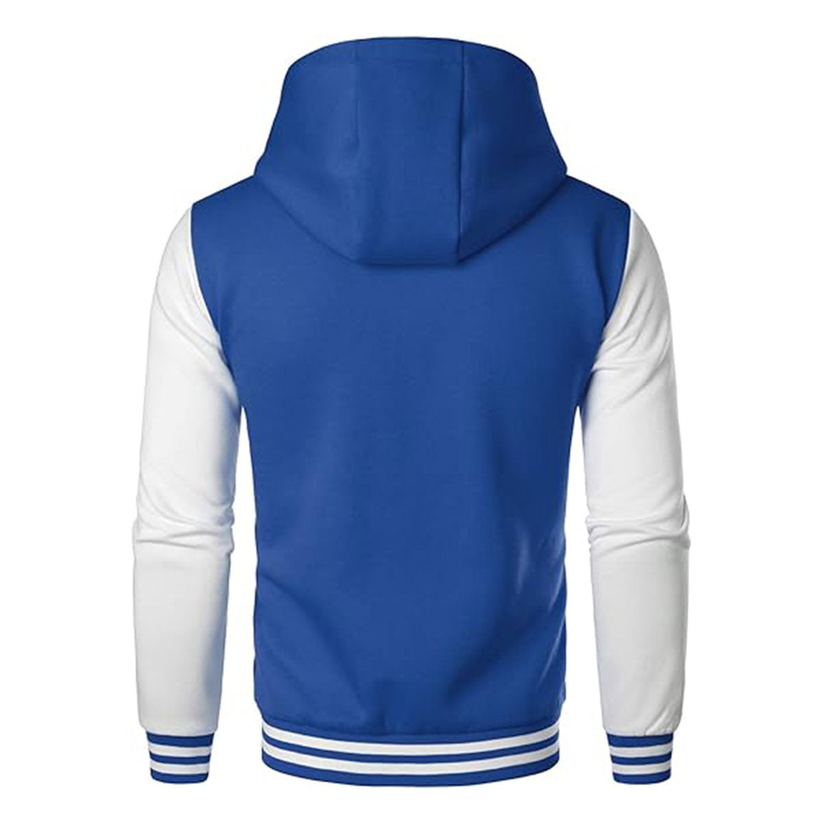 Mens Casual Sports Varsity Jacket Fashion Hooded Letterman Jackets - Image 2