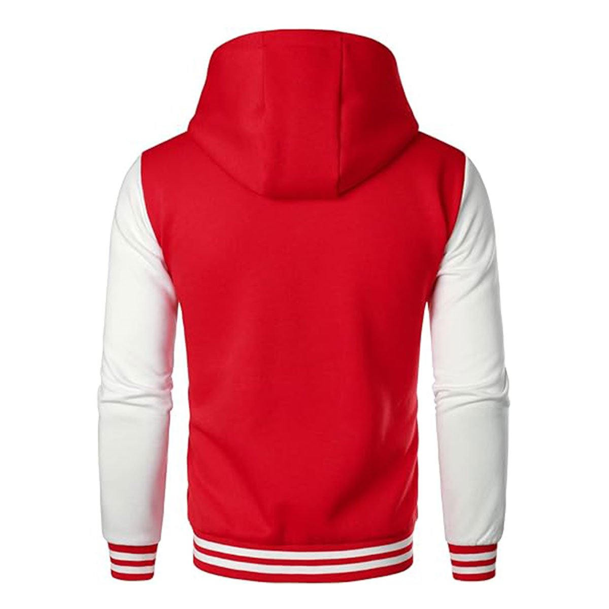 Mens Casual Sports Varsity Jacket Fashion Hooded Letterman Jackets - Image 2