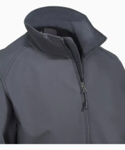 Men's J337 BGY Water-Resistant Battleship Grey Soft Shell Bomber Jacket 9