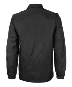 Men's Lightweight Water Resistant Button Up Nylon Windbreaker Coach Jacket Black 3