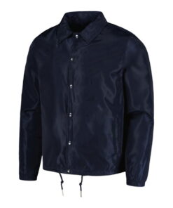 Sports Track Jackets 75 Men's Navy Coaches Full-Snap Jacket