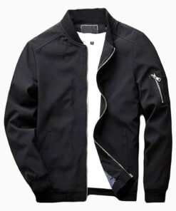 Men's Slim Fit Lightweight Softshell Flight Bomber Jacket Coat