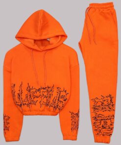 Orange sweatsuit Set 912