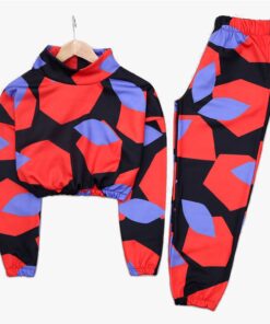Patterned Crop sweatsuit 908