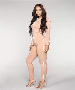 Pullover hoodie Pink Fit Women Sweat Suit