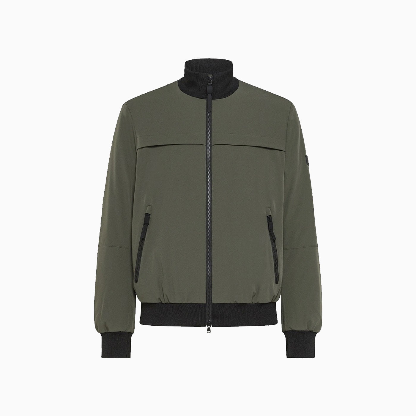 SMOOTH, SOFT-SHELL BOMBER JACKET