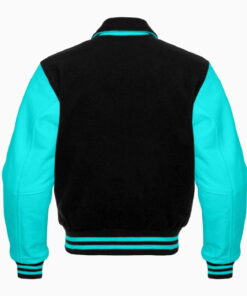 Alternative view of STYLISH BLACK RETRO LETTERMAN JACKET
