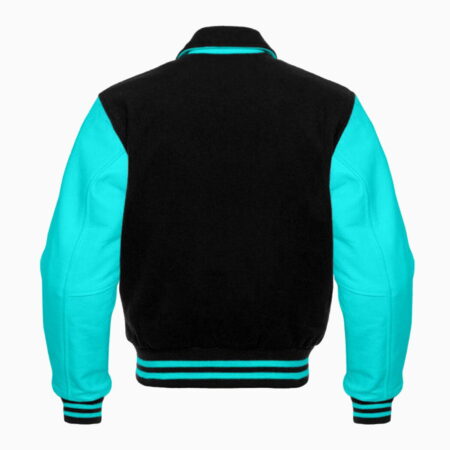 Alternative view of STYLISH BLACK RETRO LETTERMAN JACKET