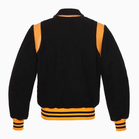 Alternative view of STYLISH BLACK RETRO VARSITY JACKET
