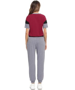Alternative view of V Neck lightweight Stylish Gray  Jogger sweat suits