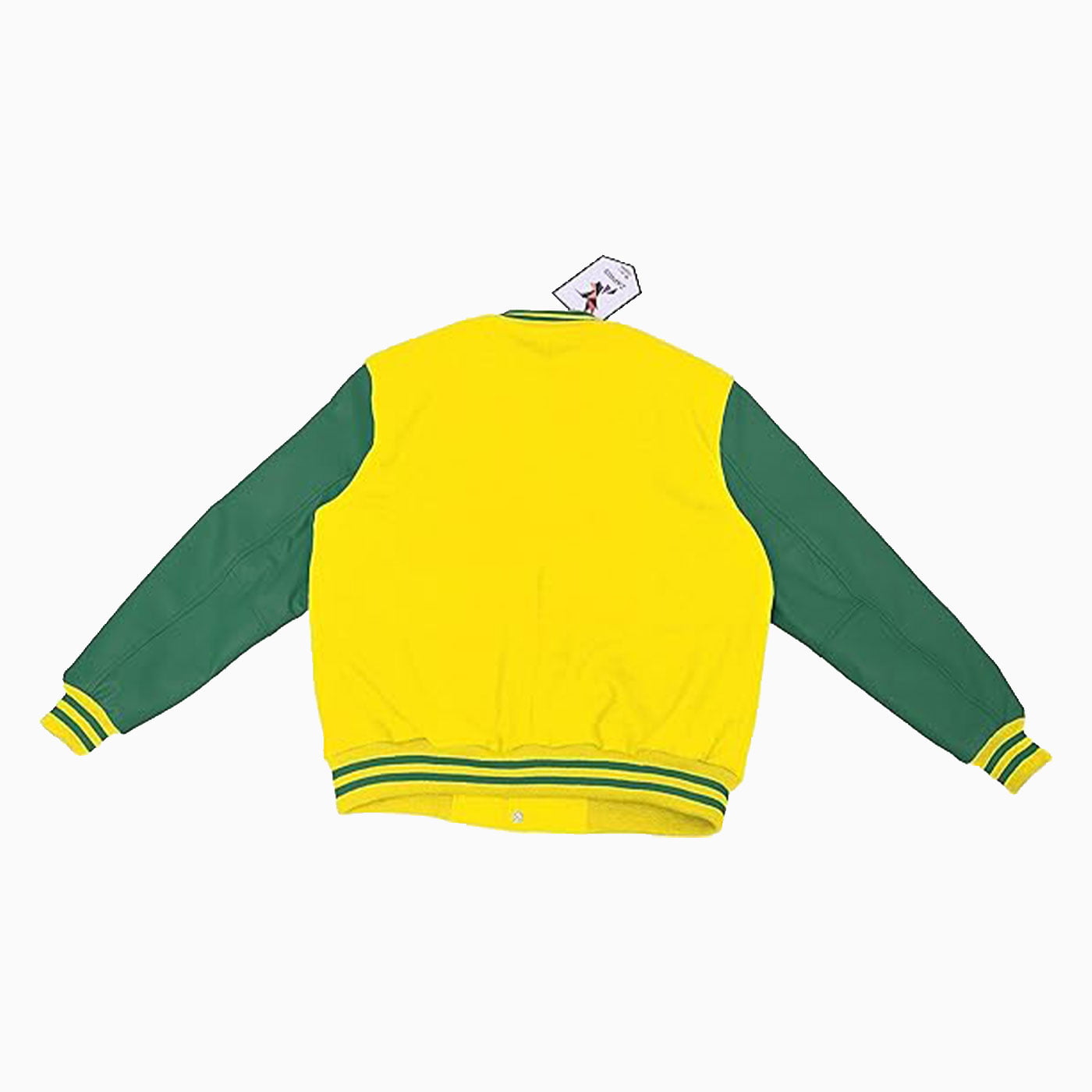 Custom Varsity Jacket Dark Green Genuine Leather Sleeves & Wool Body