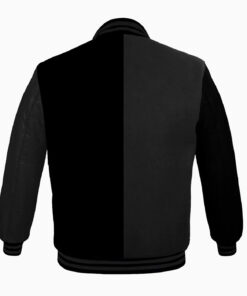 Alternative view of Varsity Jackets Genuine Leather Sleeve And Wool Body Black/Grey